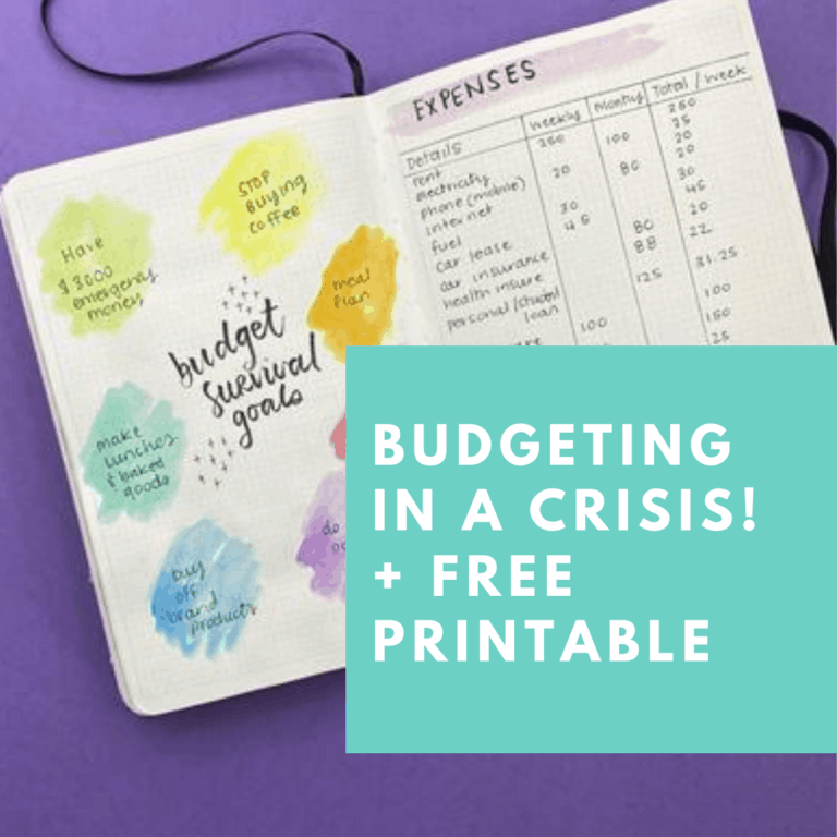 CREATING A BUDGET DURING A CRISIS + FREE PRINTABLE!