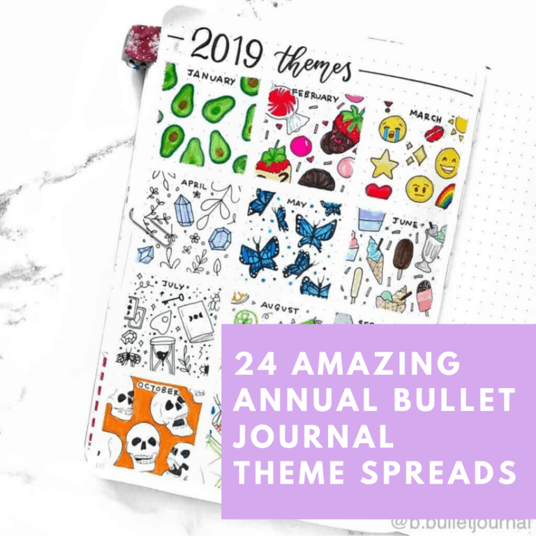 24 examples of bullet journal annual theme ideas in 2024