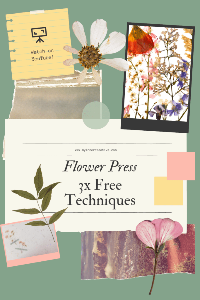 How I add dried leaves/flowers to my journal (steps in the