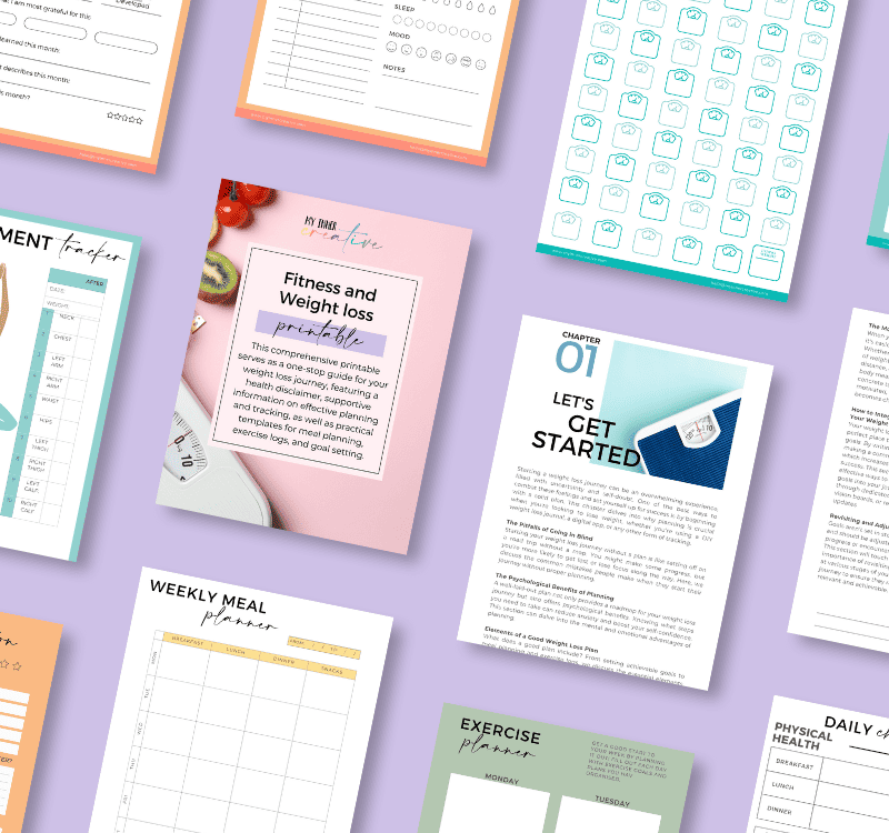 weight loss printable bullet journal