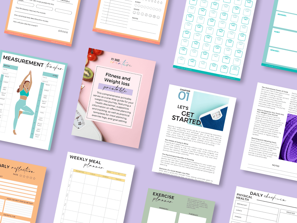 weight loss printable bullet journal